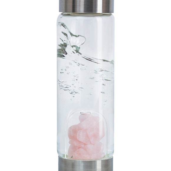 *Super Cute* Gemstone Crystal Bottle -Rose Quartz - Picture 1 of 2